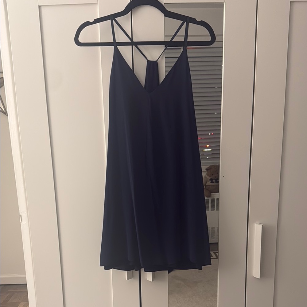 Alice & Olivia Elegant Navy Strappy Dress